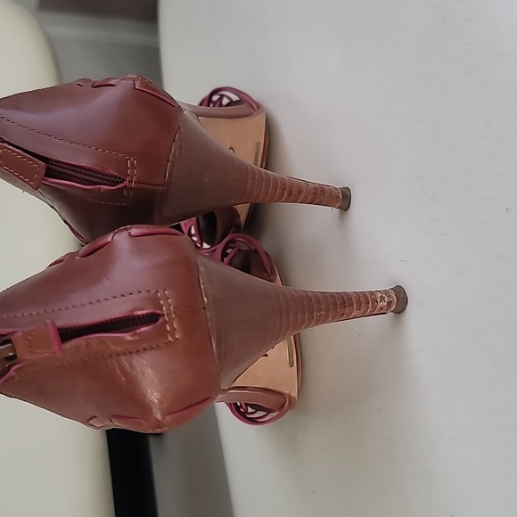 Cole Haan Womens Shoes 7B Brown Nike Air Strappy Sandals Heels Leather Career - Picture 6 of 8